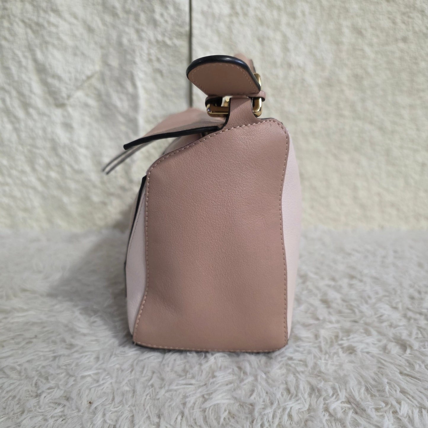 Loewe Puzzle Bag Small Leather & Suede Pink (Pre-Owned)