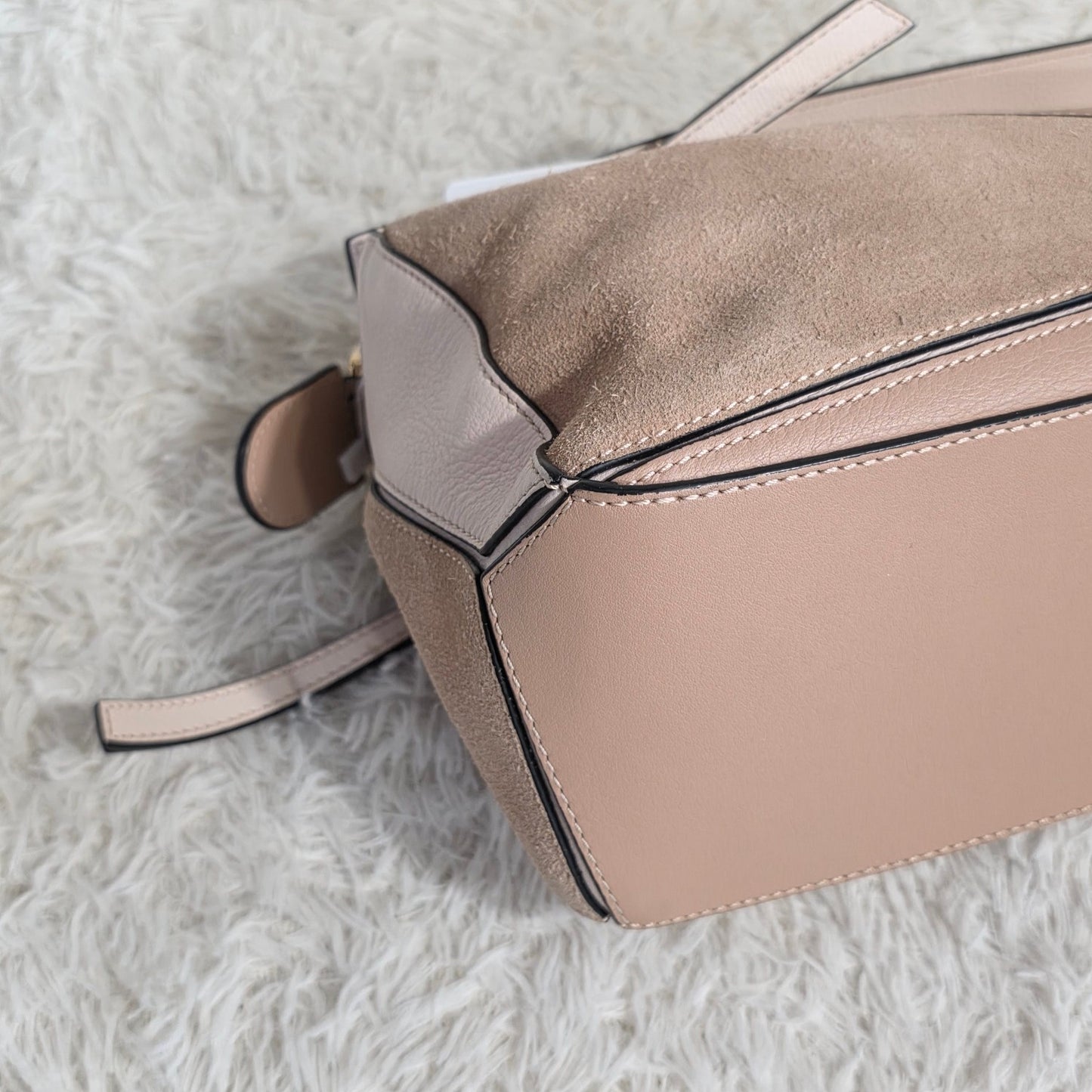 Loewe Puzzle Bag Small Leather & Suede Pink (Pre-Owned)