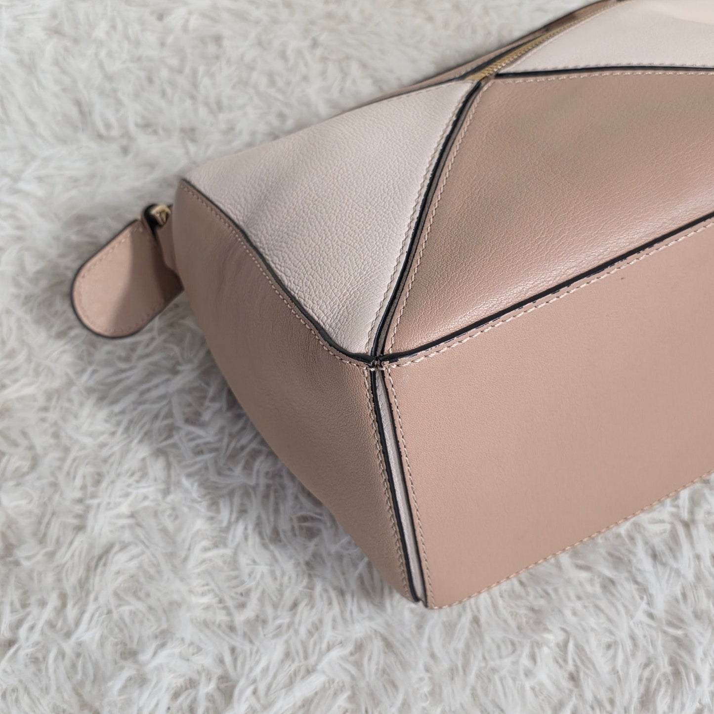 Loewe Puzzle Bag Small Leather & Suede Pink (Pre-Owned)