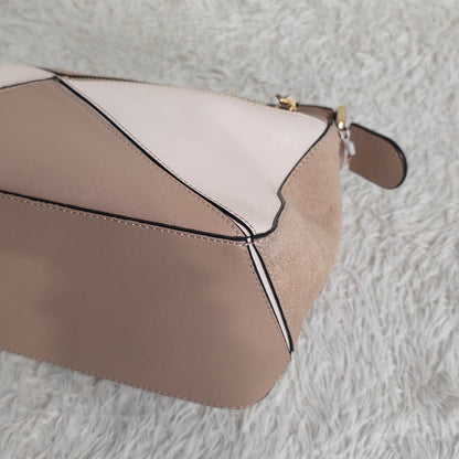 Loewe Puzzle Bag Small Leather & Suede Pink (Pre-Owned)