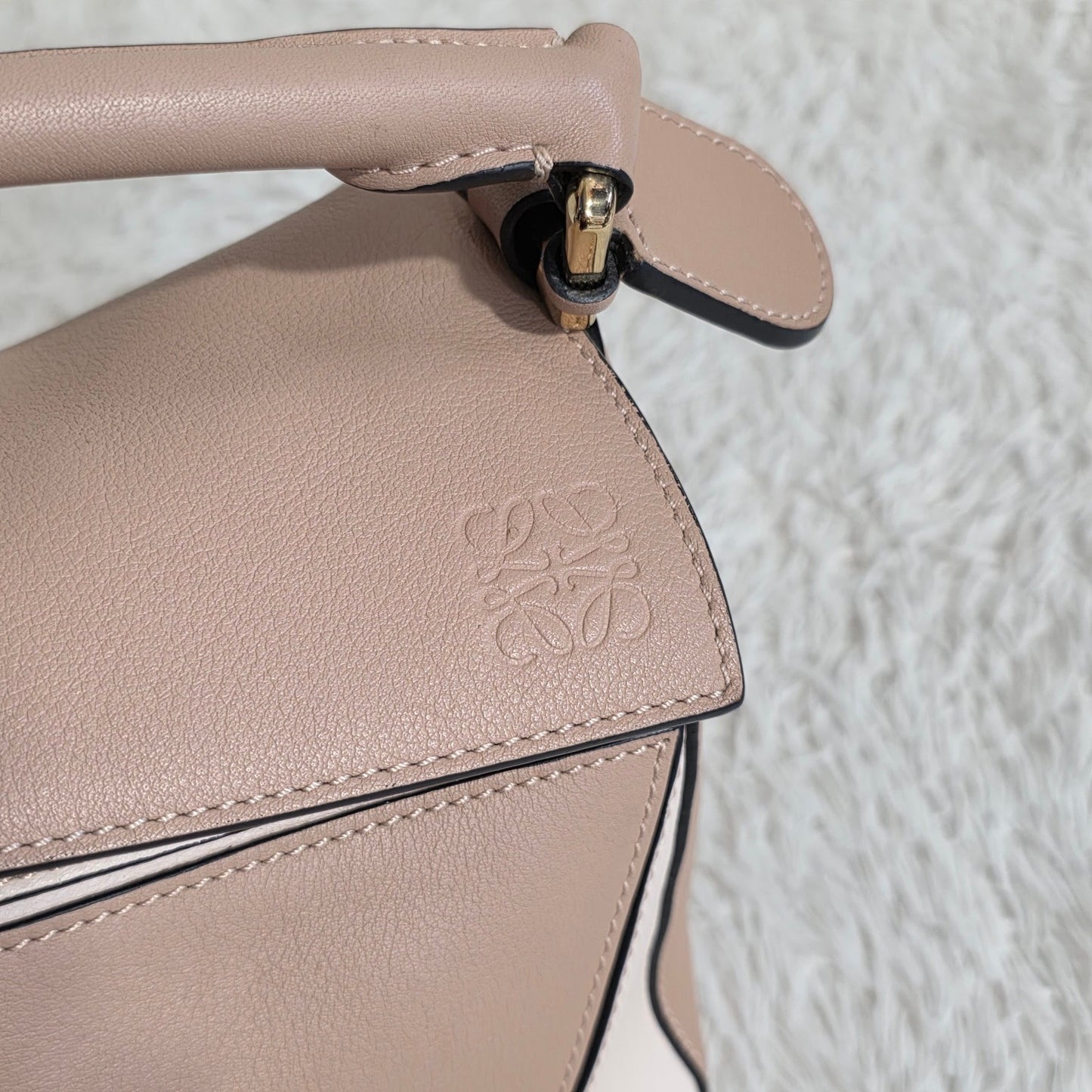 Loewe Puzzle Bag Small Leather & Suede Pink (Pre-Owned)
