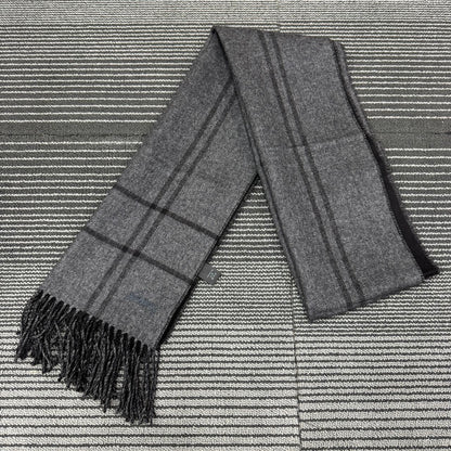 Brioni Cashmere Silk Scarf Grey (Pre-Owned)