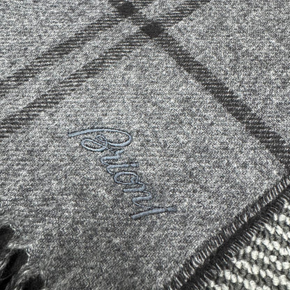 Brioni Cashmere Silk Scarf Grey (Pre-Owned)