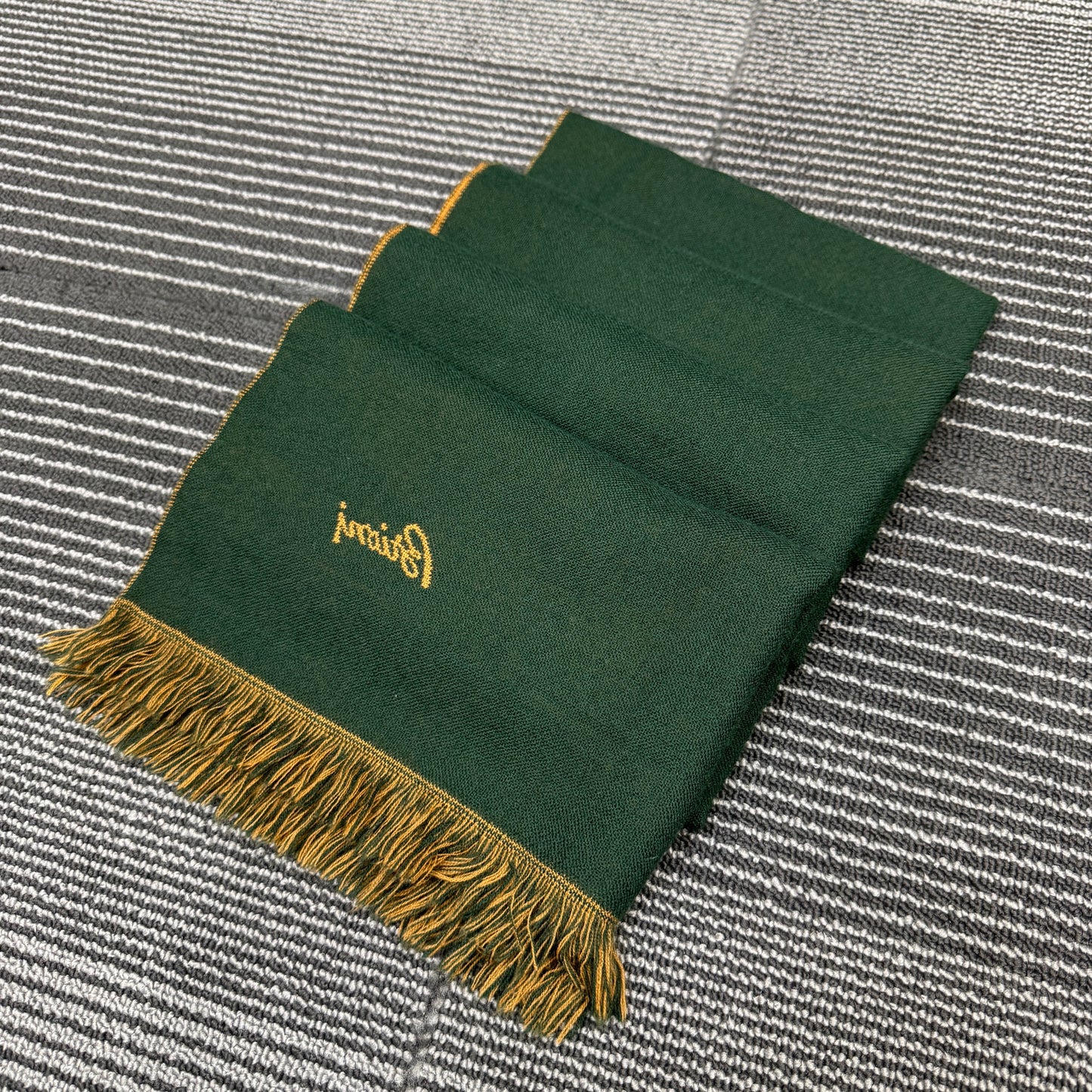 Brioni Cashmere Silk Scarf Green (Pre-Owned)