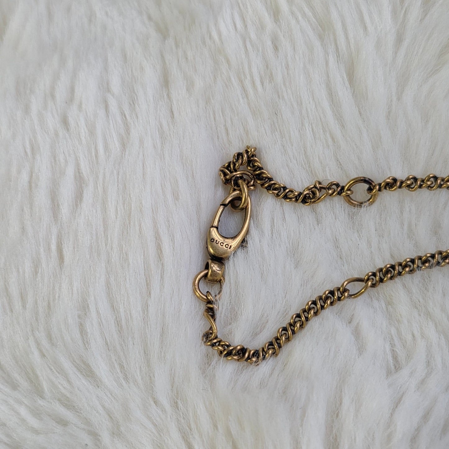 Gucci Lion Head Pendant Chain Necklace (Pre-Owned)