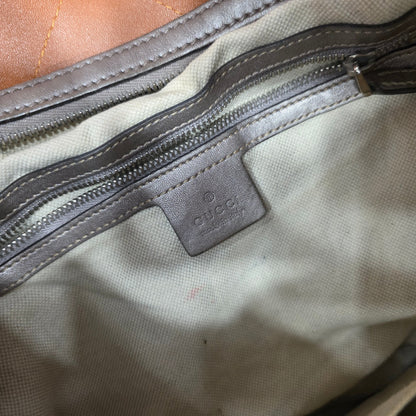 Gucci GG Guccissima Leather Hobo Shoulder Bag Metallic Silver (Pre-Owned)
