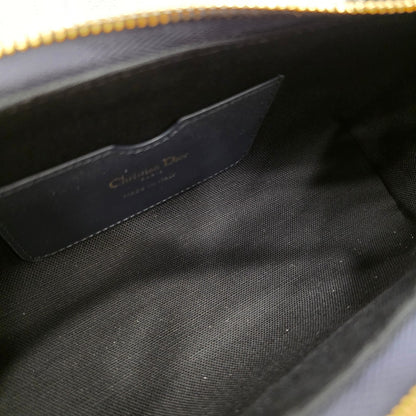 Christian Dior Oblique Canvas CD Logo Shoulder Bag Navy (Pre-Owned)