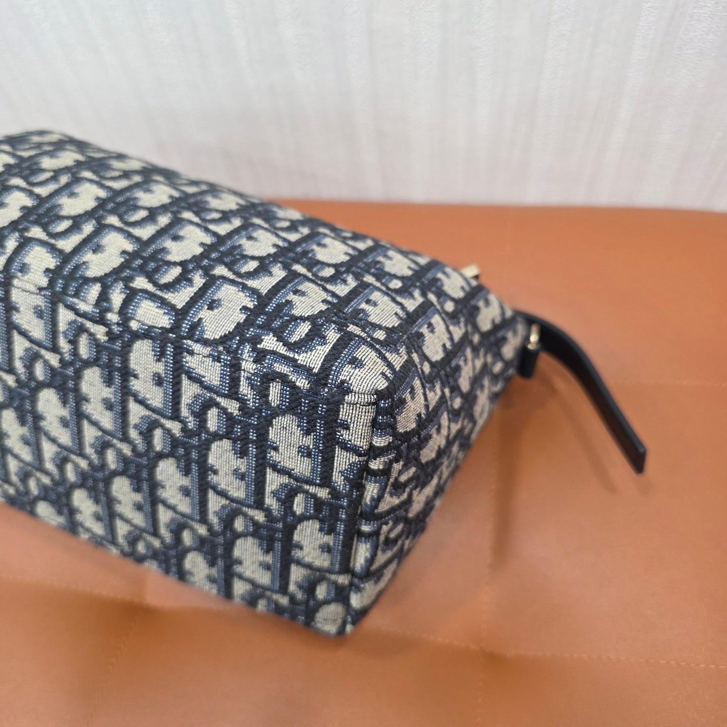 Christian Dior Oblique Jacquard Mini Shoulder Bag Navy (Pre-Owned)