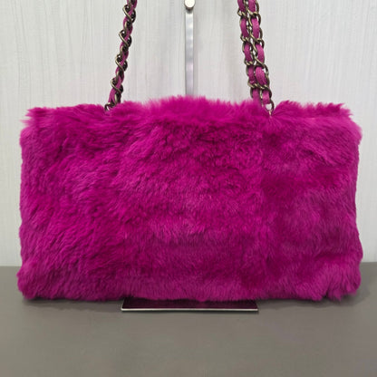 Chanel CC Fur Chain Shoulder Bag Pink (Pre-Owned)