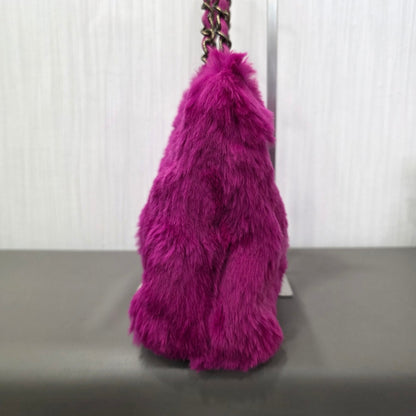 Chanel CC Fur Chain Shoulder Bag Pink (Pre-Owned)
