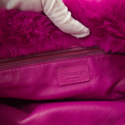 Chanel CC Fur Chain Shoulder Bag Pink (Pre-Owned)