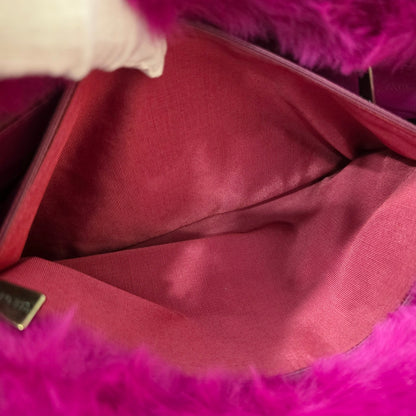 Chanel CC Fur Chain Shoulder Bag Pink (Pre-Owned)