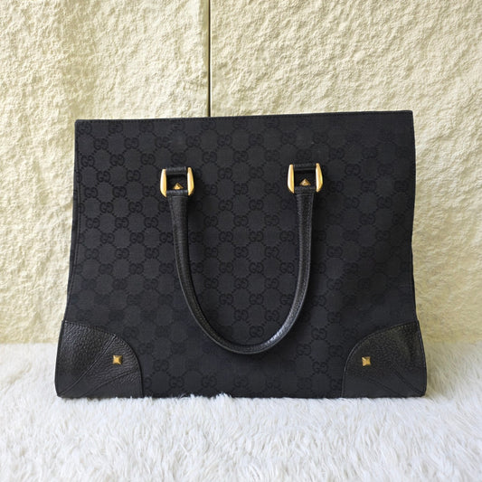 Gucci GG Canvas Tote Bag Black (Pre-Owned)