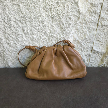 Bottega Veneta Mini The Pouch Leather Crossbody Bag Brown (Pre-Owned)