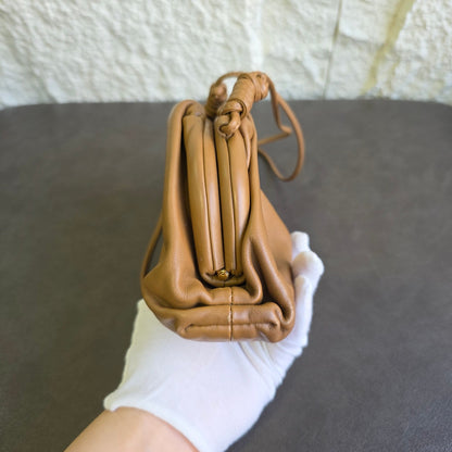 Bottega Veneta Mini The Pouch Leather Crossbody Bag Brown (Pre-Owned)