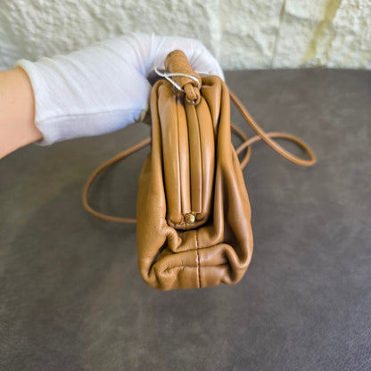 Bottega Veneta Mini The Pouch Leather Crossbody Bag Brown (Pre-Owned)