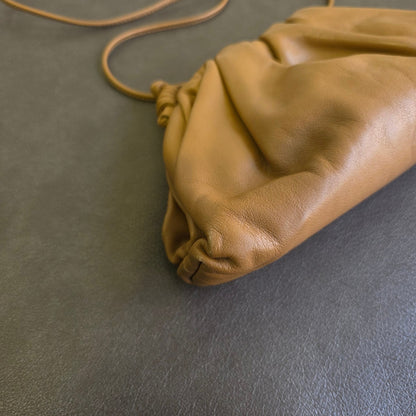 Bottega Veneta Mini The Pouch Leather Crossbody Bag Brown (Pre-Owned)