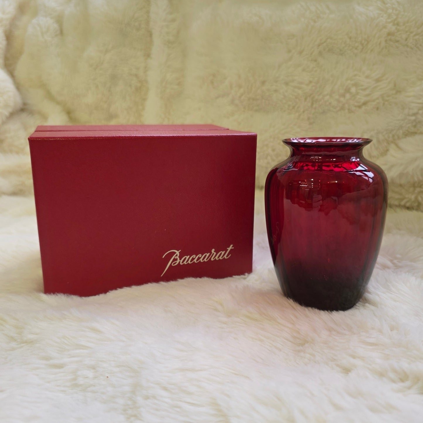 Baccarat Red Crystal Vase (Pre-Owned)