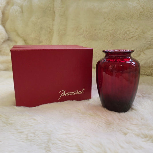 Baccarat Red Crystal Vase (Pre-Owned)
