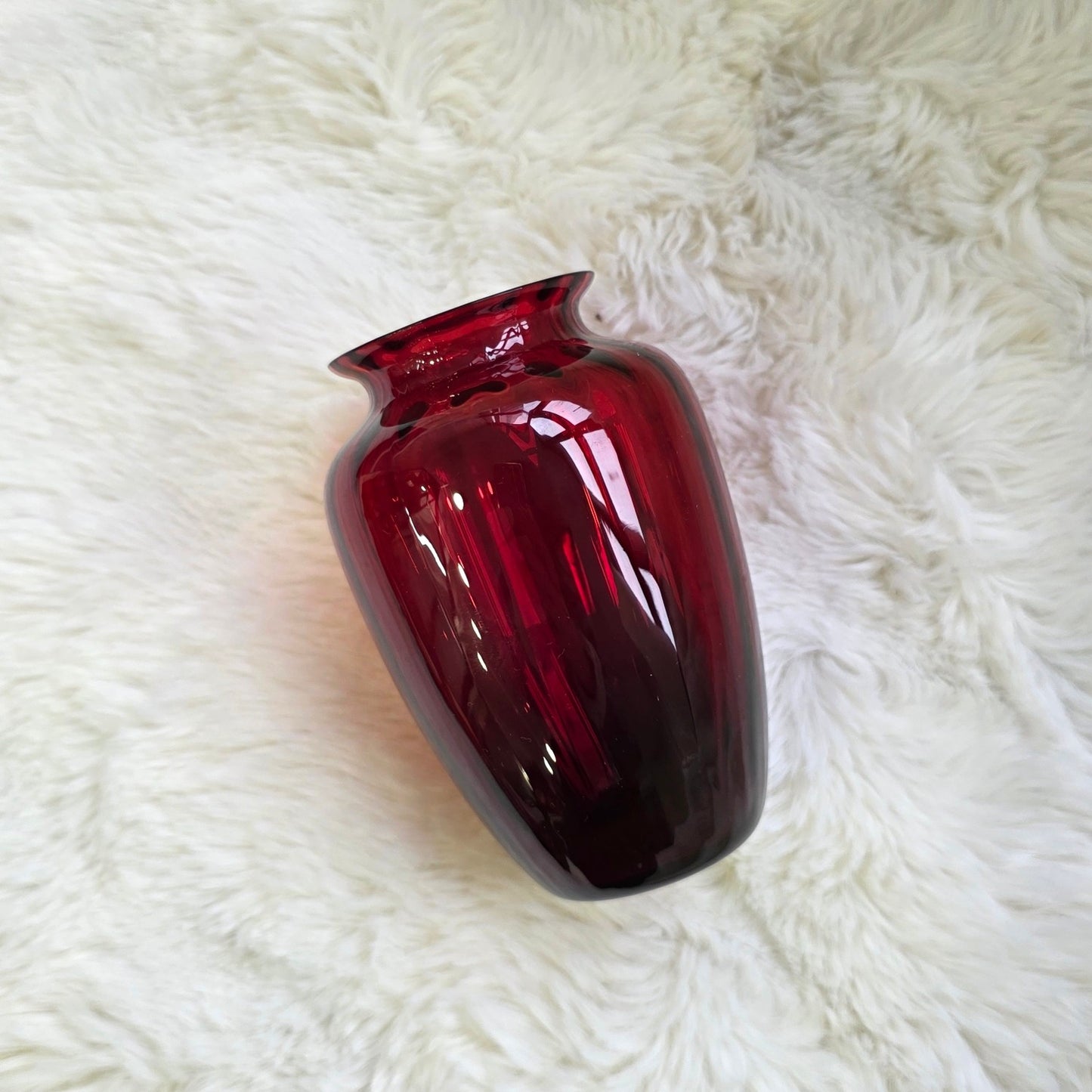 Baccarat Red Crystal Vase (Pre-Owned)