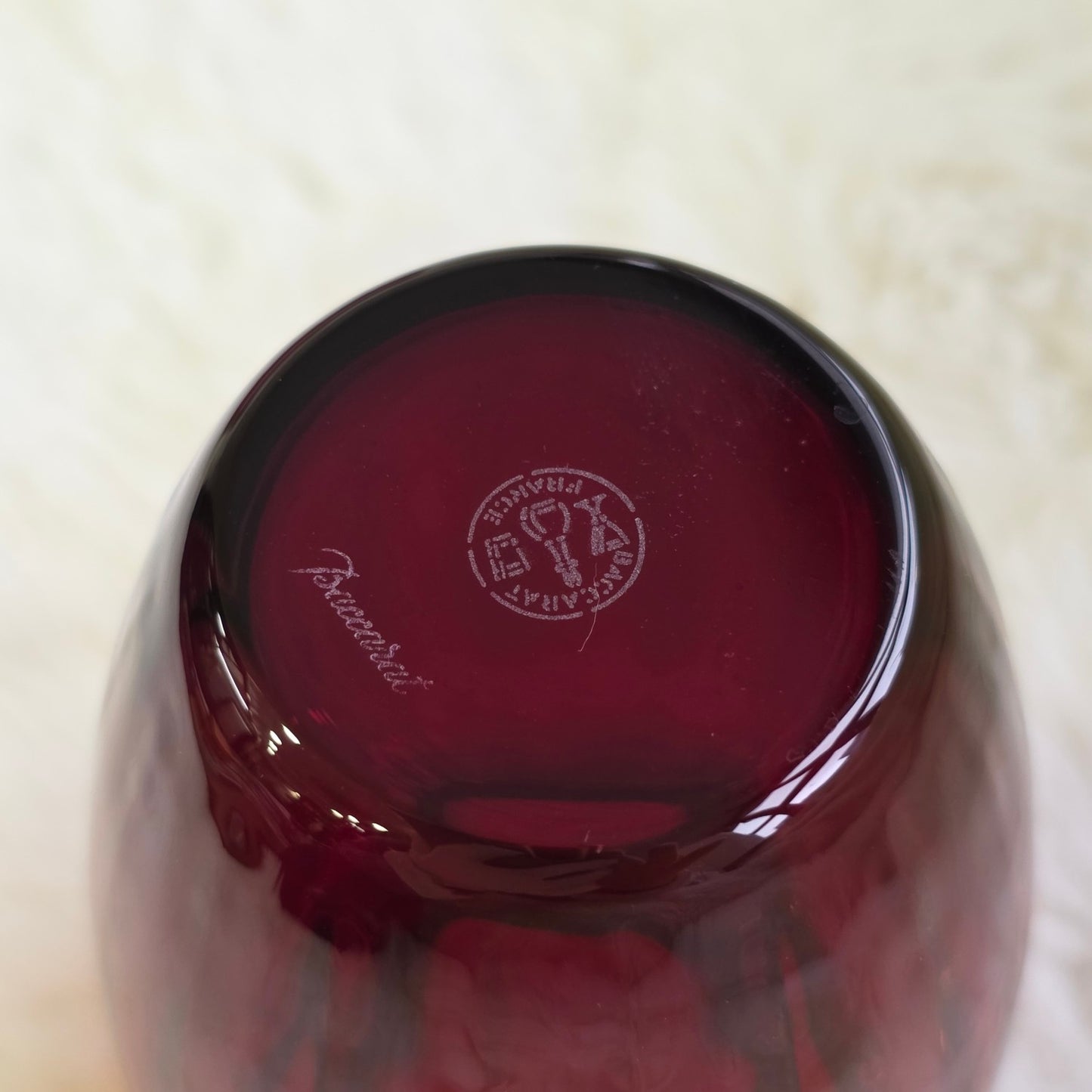 Baccarat Red Crystal Vase (Pre-Owned)