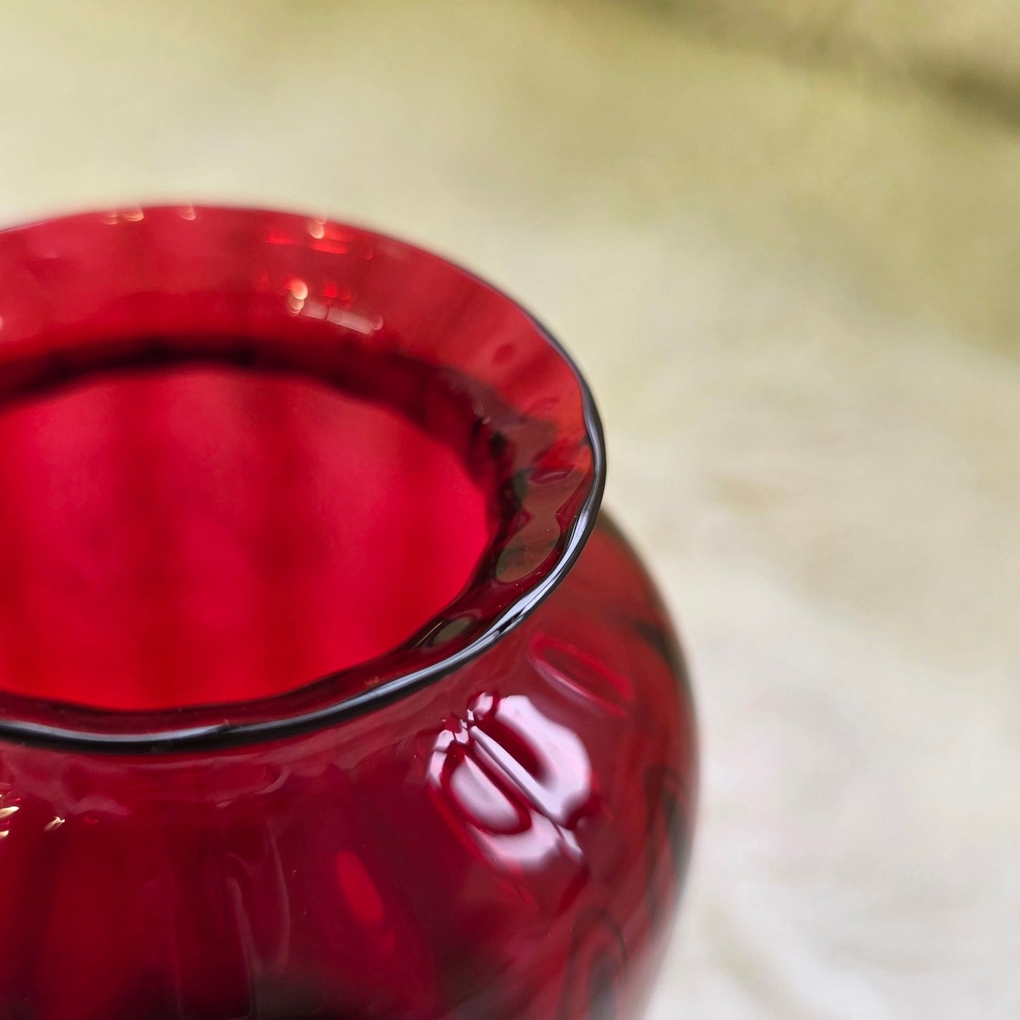 Baccarat Red Crystal Vase (Pre-Owned)