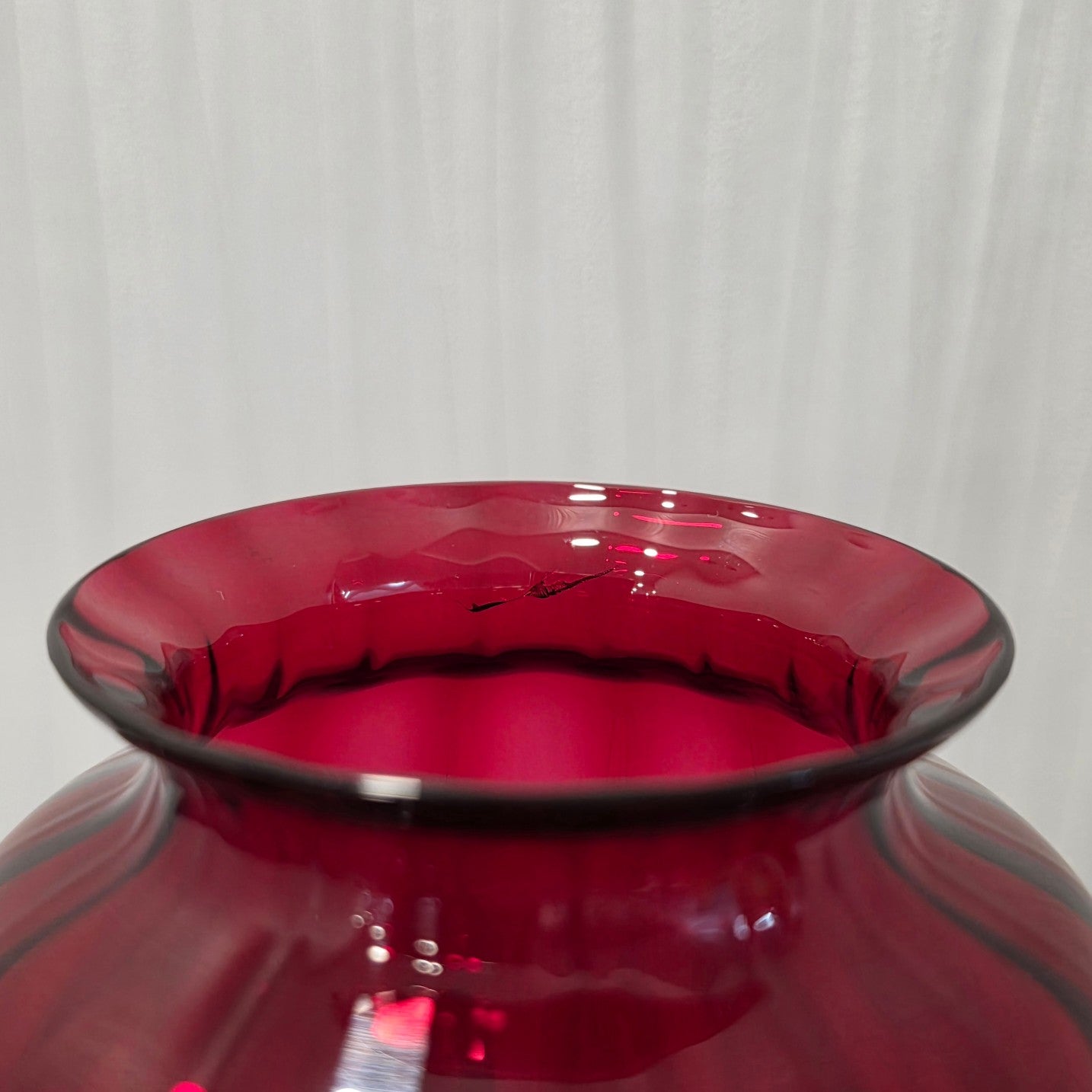 Baccarat Red Crystal Vase (Pre-Owned)