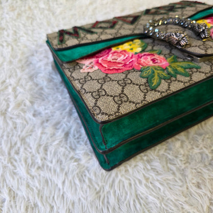 Gucci Dionysus GG Supreme “Modern” Sequin Embroidered Shoulder Bag (Pre-Owned)