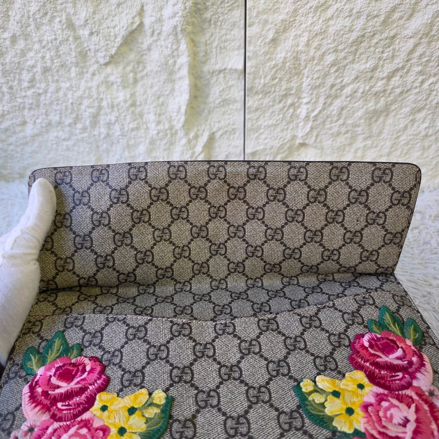 Gucci Dionysus GG Supreme “Modern” Sequin Embroidered Shoulder Bag (Pre-Owned)