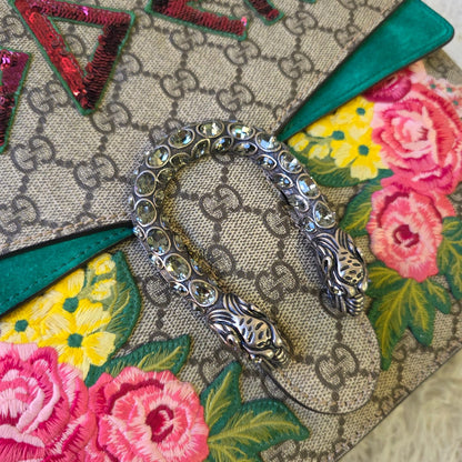 Gucci Dionysus GG Supreme “Modern” Sequin Embroidered Shoulder Bag (Pre-Owned)