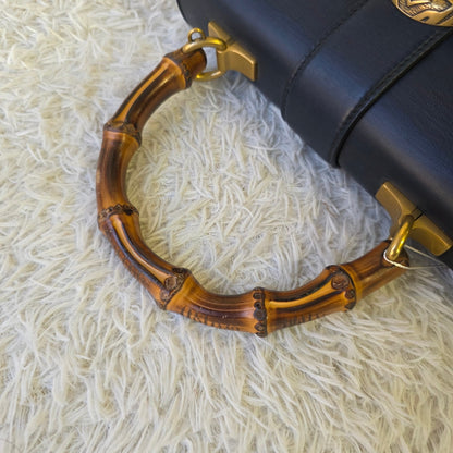 Gucci Dionysus Bamboo Top Handle Web Stripe Leather Bag (Pre-Owned)