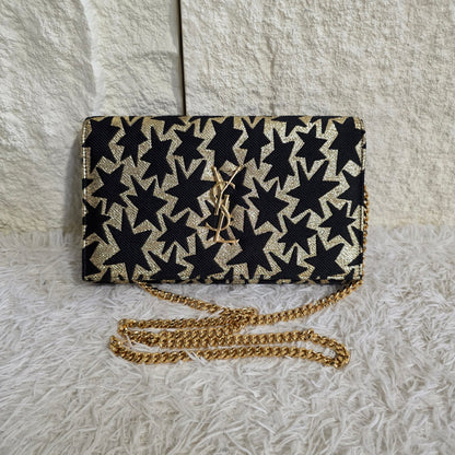 Saint Laurent Kate Star Pattern Chain Wallet (Pre-Owned)