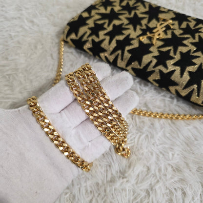 Saint Laurent Kate Star Pattern Chain Wallet (Pre-Owned)