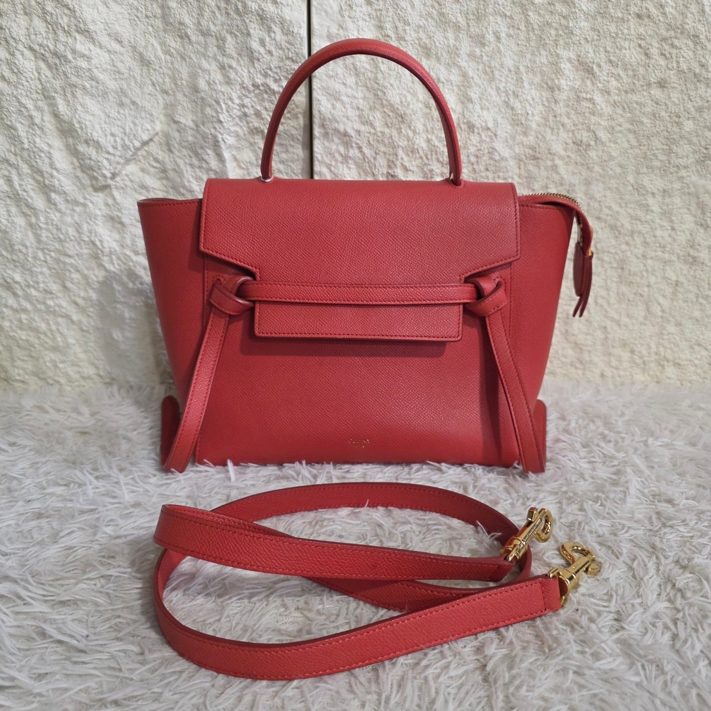 Celine Micro Belt Bag Grained Leather Handbag (Pre-Owned)
