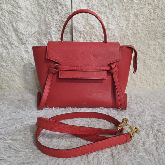 Celine Micro Belt Bag Grained Leather Handbag (Pre-Owned)