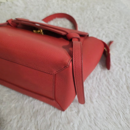 Celine Micro Belt Bag Grained Leather Handbag (Pre-Owned)