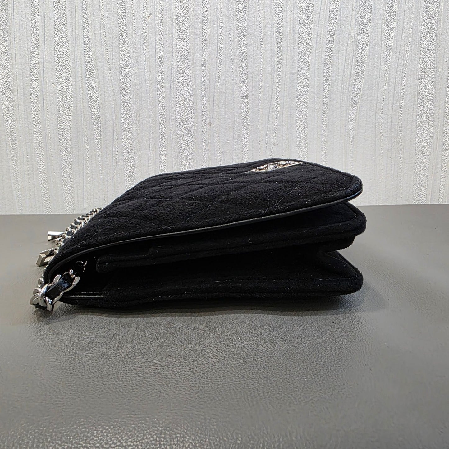 Chanel Star Charm Quilted Velvet Wallet on Chain (Pre-Owned)