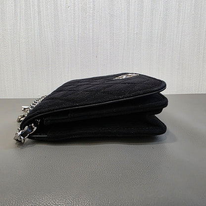 Chanel Star Charm Quilted Velvet Wallet on Chain (Pre-Owned)