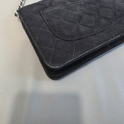 Chanel Star Charm Quilted Velvet Wallet on Chain (Pre-Owned)