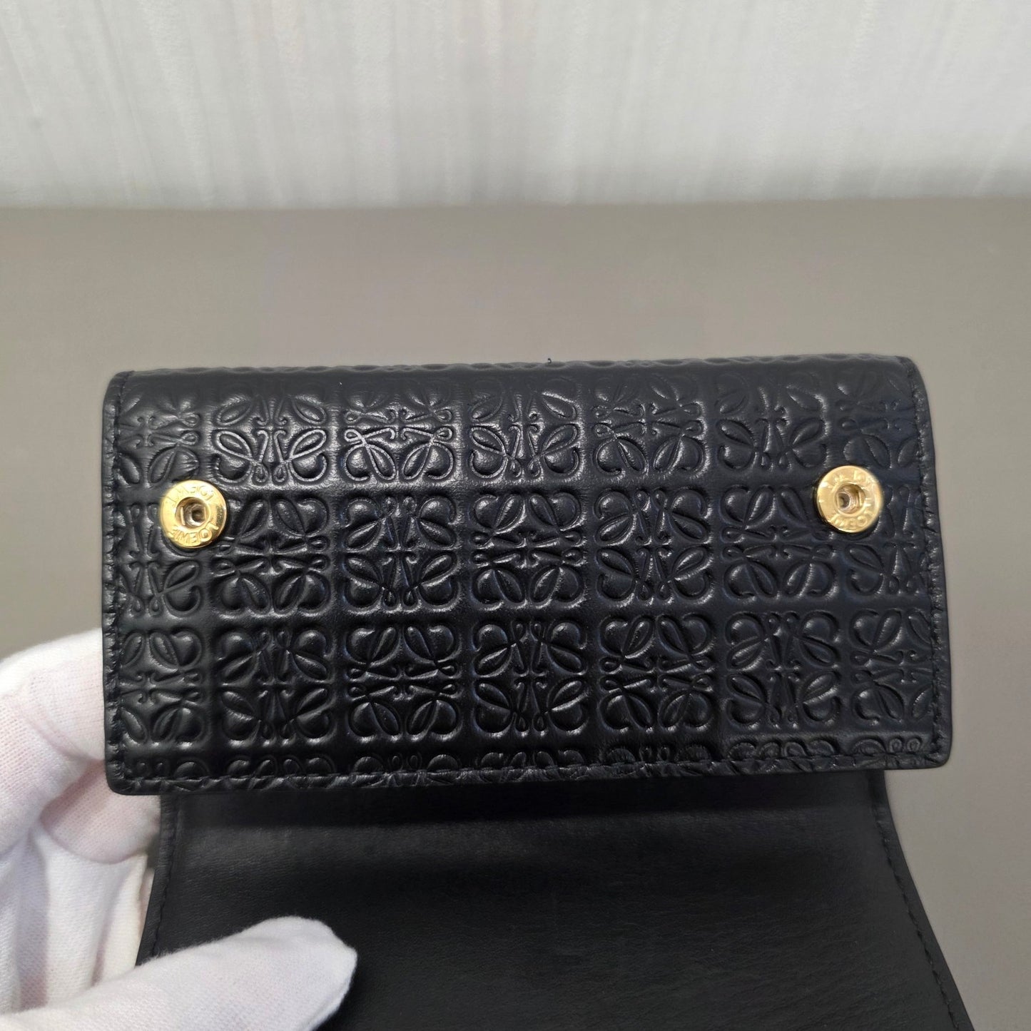 Loewe Anagram Embossed Leather Key Case (Pre-Owned)