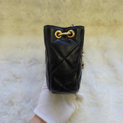 Chanel CC Turn-Lock Quilted Leather Chain Shoulder Bag (Pre-Owned)