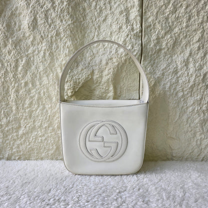 Gucci Soho Leather Shoulder Bag White (Pre-Owned)
