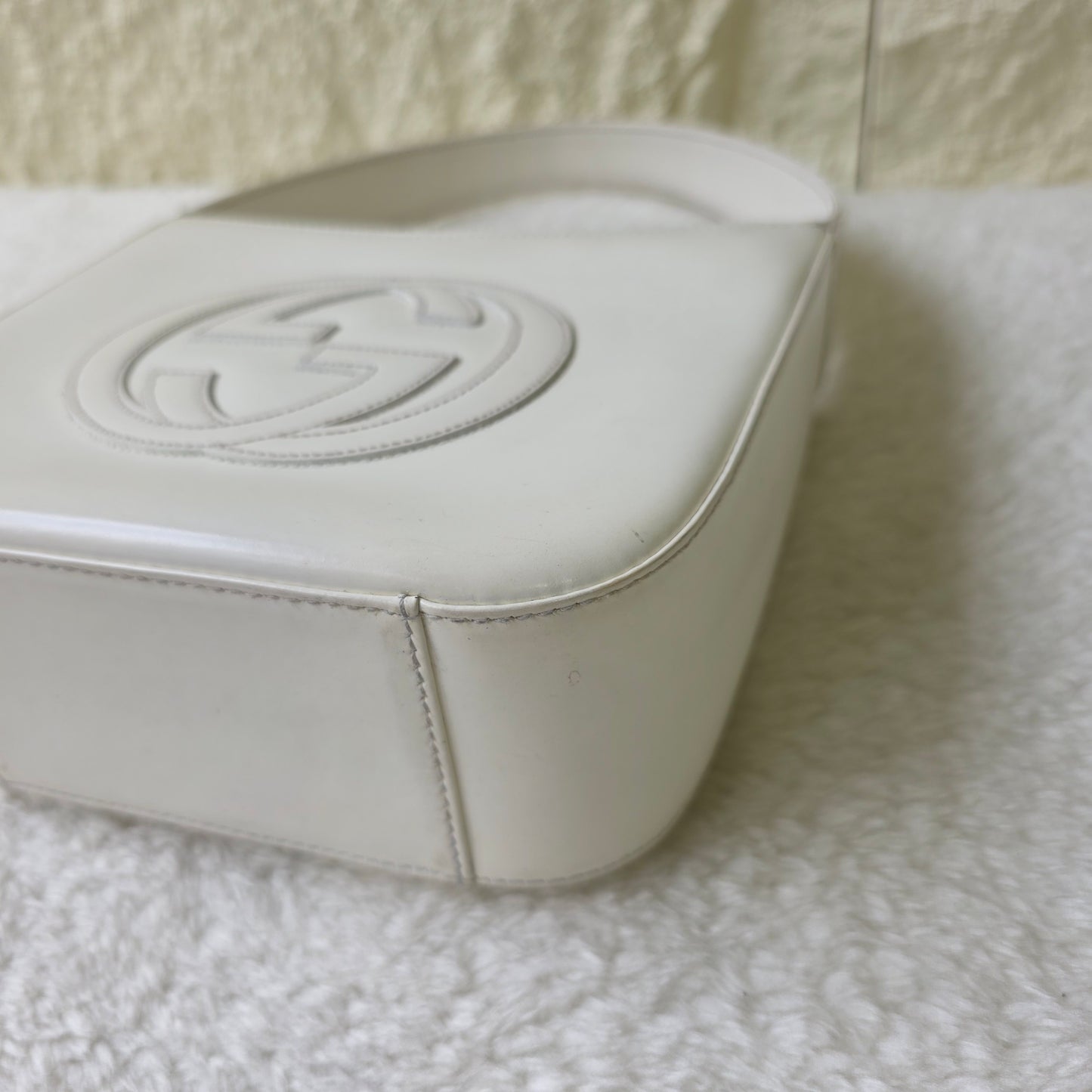Gucci Soho Leather Shoulder Bag White (Pre-Owned)