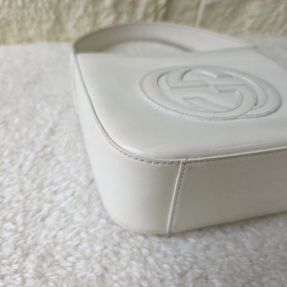 Gucci Soho Leather Shoulder Bag White (Pre-Owned)