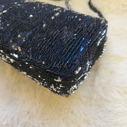 Chanel Sequin Flap Chain Shoulder Bag Black Multicolor (Pre-Owned)