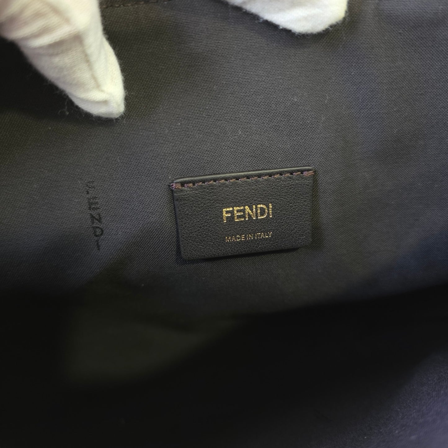 Fendi FF Monogram Canvas Flat Crossbody Shoulder Bag Beige (Pre-Owned)