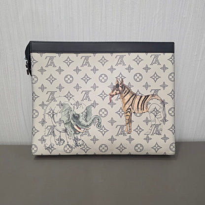 Louis Vuitton Monogram Savane Pochette Voyage GM Chapman Brothers Clutch (Pre-Owned)
