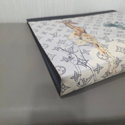 Louis Vuitton Monogram Savane Pochette Voyage GM Chapman Brothers Clutch (Pre-Owned)