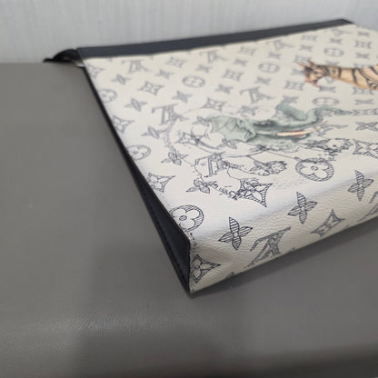 Louis Vuitton Monogram Savane Pochette Voyage GM Chapman Brothers Clutch (Pre-Owned)