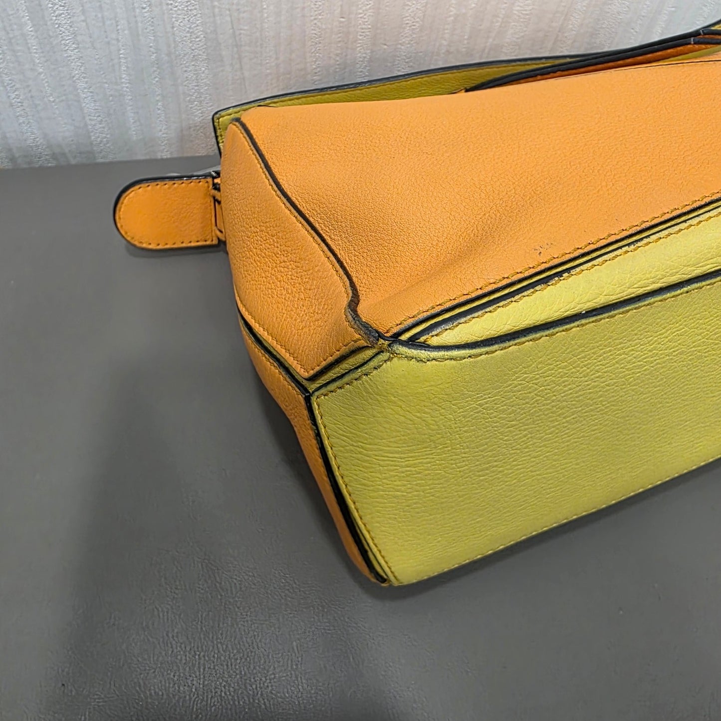 Loewe Puzzle Bag Small Calfskin Leather Multicolor Orange Yellow (Pre-Owned)
